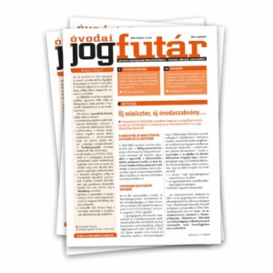 Óvodai jogfutár - online - termékkép amelyen az óvodai jogfutár egyik számának címlapja látható