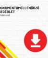 Dokumentumellenőrző segédlet - házirend termékkép a termék nevével feliratozva, a jobb oldalon egy piros letöltés ikonnal