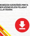 Megbízási szerződés minta nem köznevelési feladat ellátására termékkép a termék nevével feliratozva, a jobb oldalon egy piros letöltés ikonnal