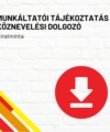Munkáltatói tájékoztatás köznevelési dolgozó – Iratminta termékkép a termék nevével feliratozva, a jobb oldalon egy piros letöltés ikonnal