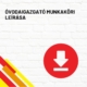 Óvodaigazgató munkaköri leírása termékkép a termék nevével feliratozva, a jobb oldalon egy piros letöltés ikonnal