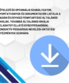 Kötelező és opcionális szabályzatok, nyomtatványok és dokumentációk listája a magán és egyházi fenntartású általános iskolák, továbbá általános iskolai feladatot ellátó gyógypedagógiai, konduktív pedagógiai nevelési-oktatási intézmények számára (iskola) termékkép. A képen a termék neve olvasható fehér méhkaptármintával a háttérben. Jobb oldalon egy kék letöltő ikont láthatunk.