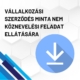 Vállalkozási szerződés minta nem köznevelési feladat ellátására termékkép. A képen a termék neve olvasható fehér méhkaptármintával a háttérben. Jobb oldalon egy kék letöltő ikont láthatunk.