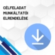 Célfeladat munkáltatói elrendelése termékkép. A képen a termék neve olvasható fehér méhkaptármintával a háttérben. Jobb oldalon egy kék letöltő ikont láthatunk.