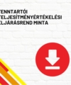 Fenntartói teljesítményértékelési eljárásrend minta termékkép a termék nevével feliratozva, a jobb oldalon egy piros letöltés ikonnal