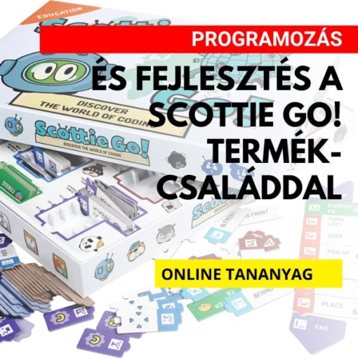 Programozás és fejlesztés scottie GO! termékcsaláddal - online tananyag. a kép háttere a Scottie go! játék