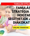 Tanulási stílus, tanulási stratégia – hogyan segíthetjük a diákokat? online tananyag. A háttérben iskolás gyerekek ülnek, a középen lévő kislány a kamerába mosolyog