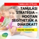 Tanulási stílus, tanulási stratégia – hogyan segíthetjük a diákokat? online tananyag. A háttérben iskolás gyerekek ülnek, a középen lévő kislány a kamerába mosolyog