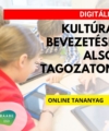 Digitális kultúra bevezetése alsó tagozaton termékkép amelyen általános iskolás gyerekek összetolt iskolapadokban ülve tableteznek