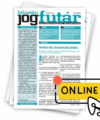 A képen a Bölcsődei Jogfutár első számának borítója látszik, egy "online" felirattal