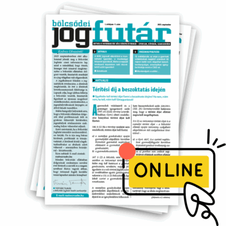 A képen a Bölcsődei Jogfutár első számának borítója látszik, egy "online" felirattal