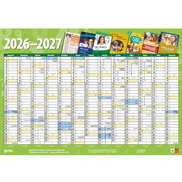 Raabe plakátnaptár 2026-2027