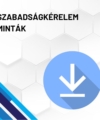Szabadságkérelem minták termékkép - a jobb oldalán egy kék színű letöltés ikon, a háttérben méhsejt minta