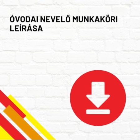 Óvodai nevelő munkaköri leírása